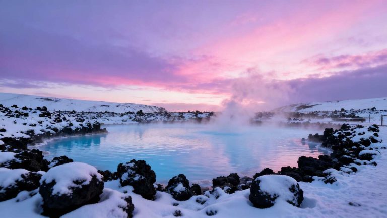 This stunning "Blue Lagoon" is even better when it's snowing outside (Iceland)