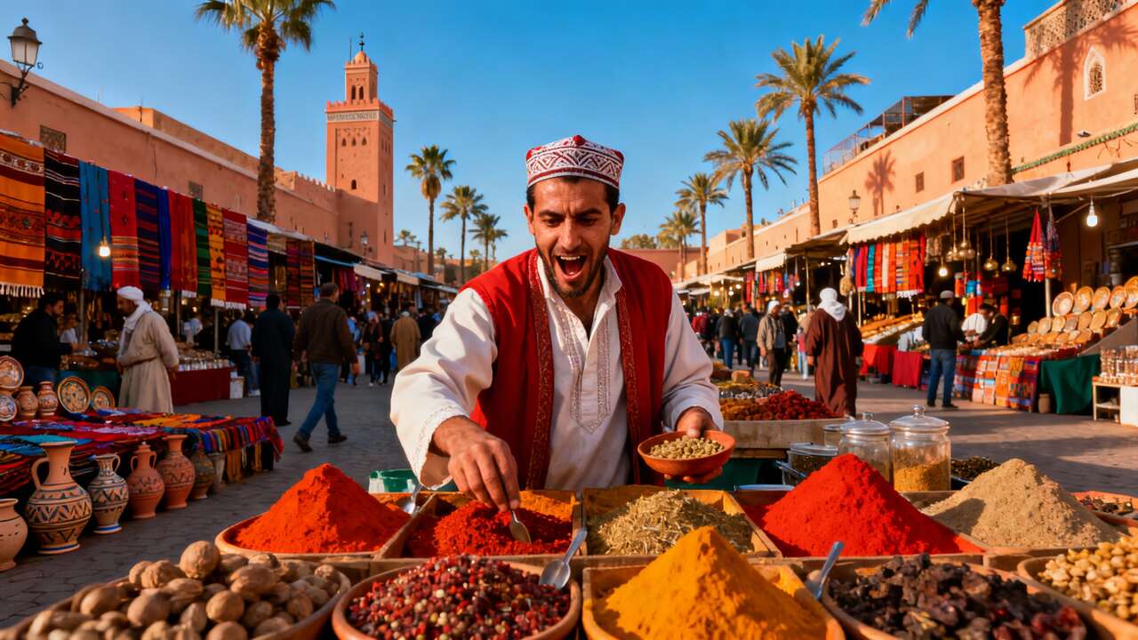 This "Red City" is the perfect warm and exotic escape just 3 hours from Paris (Marrakech, Morocco)