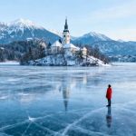 This Slovenian lake (with a church on an island) is peak fairytale in winter (Lake Bled)